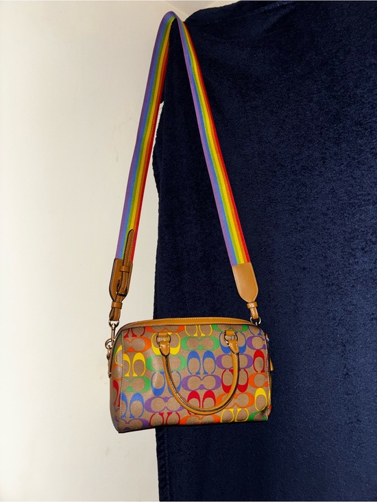 Coach Handbags - Coach Rainbow Signature Crossbody Satchel - Multicolor